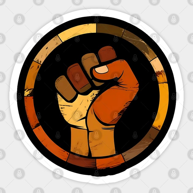 Diversity Protest Fist, Black Power fist Sticker by UrbanLifeApparel